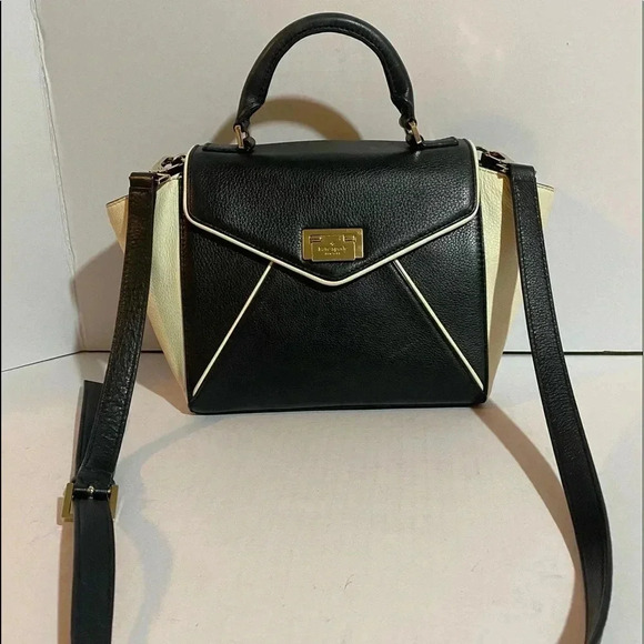 Kate spade black beige black satchel handbag
